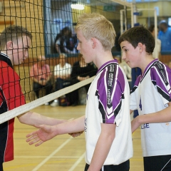 Scottish Schools Volleyball Cup Final, S2-S3 Boys, Lesmahagow High School v Marr College, Coltness High School, 2nd April 2009.